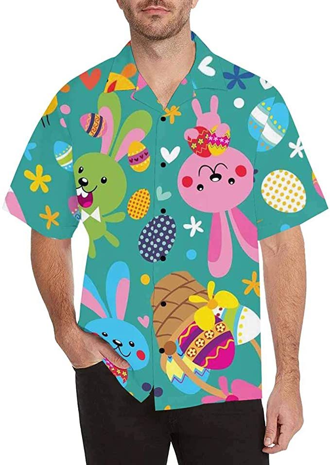 Felacia [Hawaii Shirt] Happy Easter Funny Bunny Love Eggs Amazing Hawaiian Aloha Shirts-ZX3083